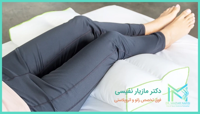 بهترین حالت خوابیدن بعد از تعویض مفصل زانو